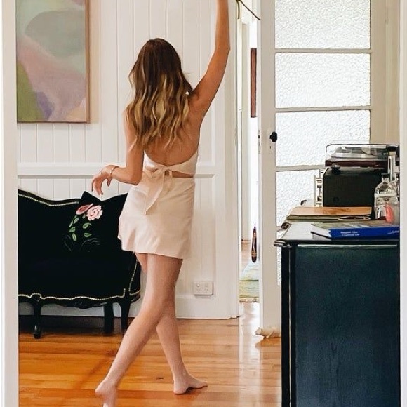 Vrg Grl White Paris at Midnight Bias Cut Mini Dress - Picture 3 of 3